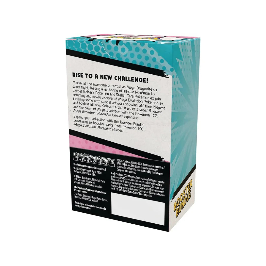 Pokémon TCG: Mega Evolution – Ascended Heroes Booster Bundle | 6 Sealed Booster Packs (60 Cards)