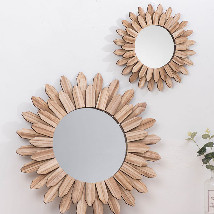 European Solid Wood Hanging Mirror