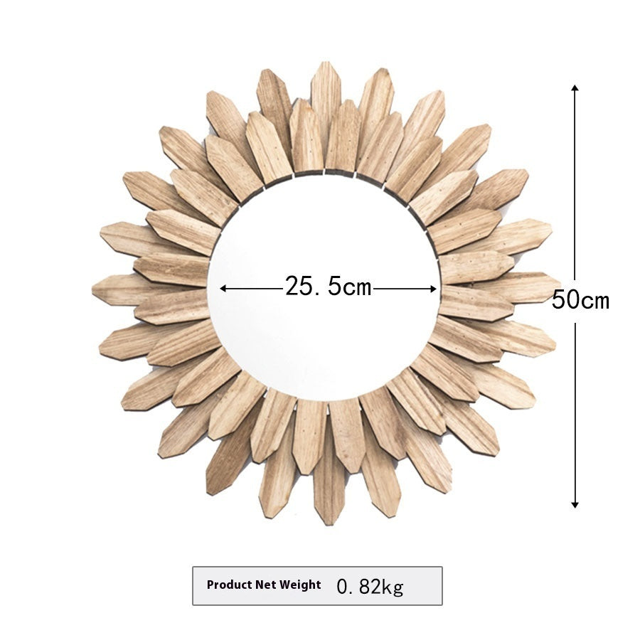 European Solid Wood Hanging Mirror