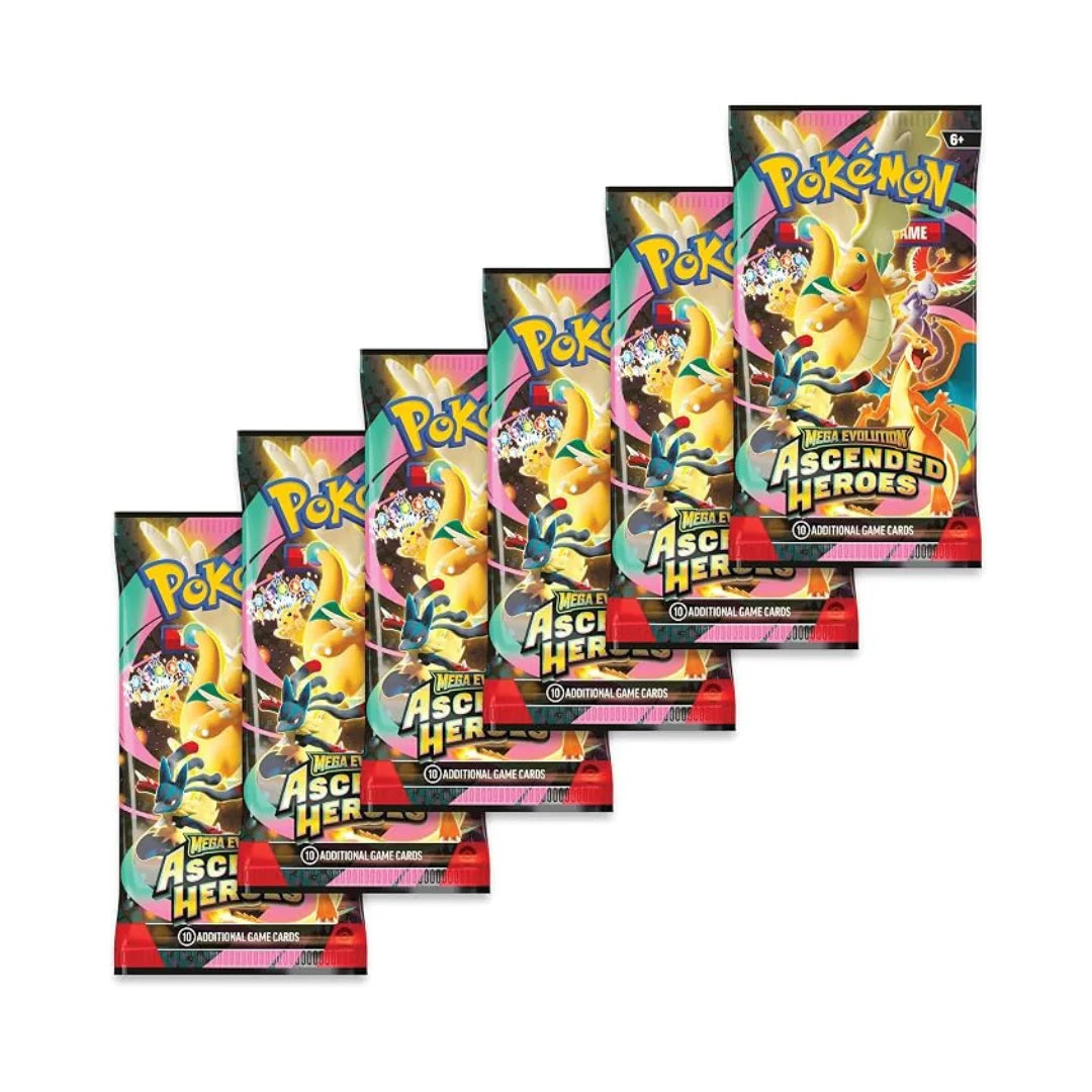Pokémon TCG: Mega Evolution – Ascended Heroes Booster Bundle | 6 Sealed Booster Packs (60 Cards)