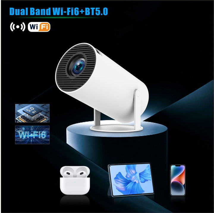 Ultra Fast Wireless Bluetooth and WiFi Enable Dual Band HY300 Pro Projector
