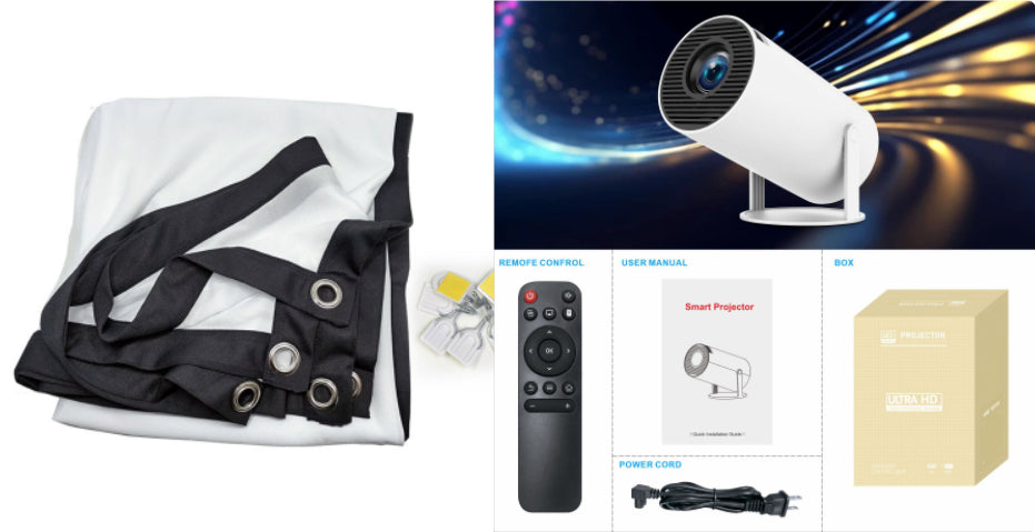 Ultra Fast Wireless Bluetooth and WiFi Enable Dual Band HY300 Pro Projector