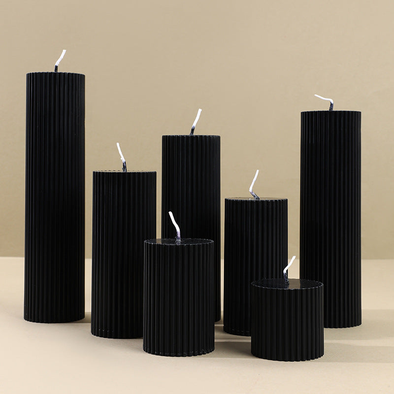 Premium Quality Handmade Aromatherapy Black Soy Cylinder Decorative Candles