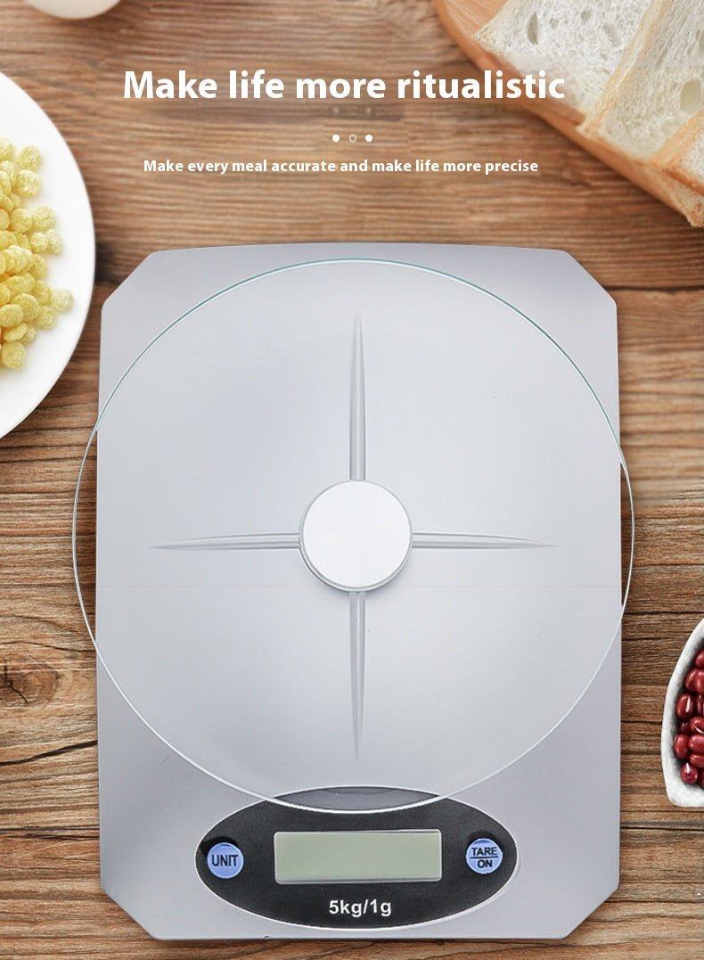 Tempered Glass Metallic Accurate LED Display Digital Food Scale for Weighing Food Items