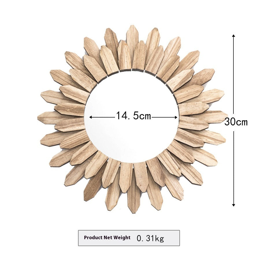 European Solid Wood Hanging Mirror
