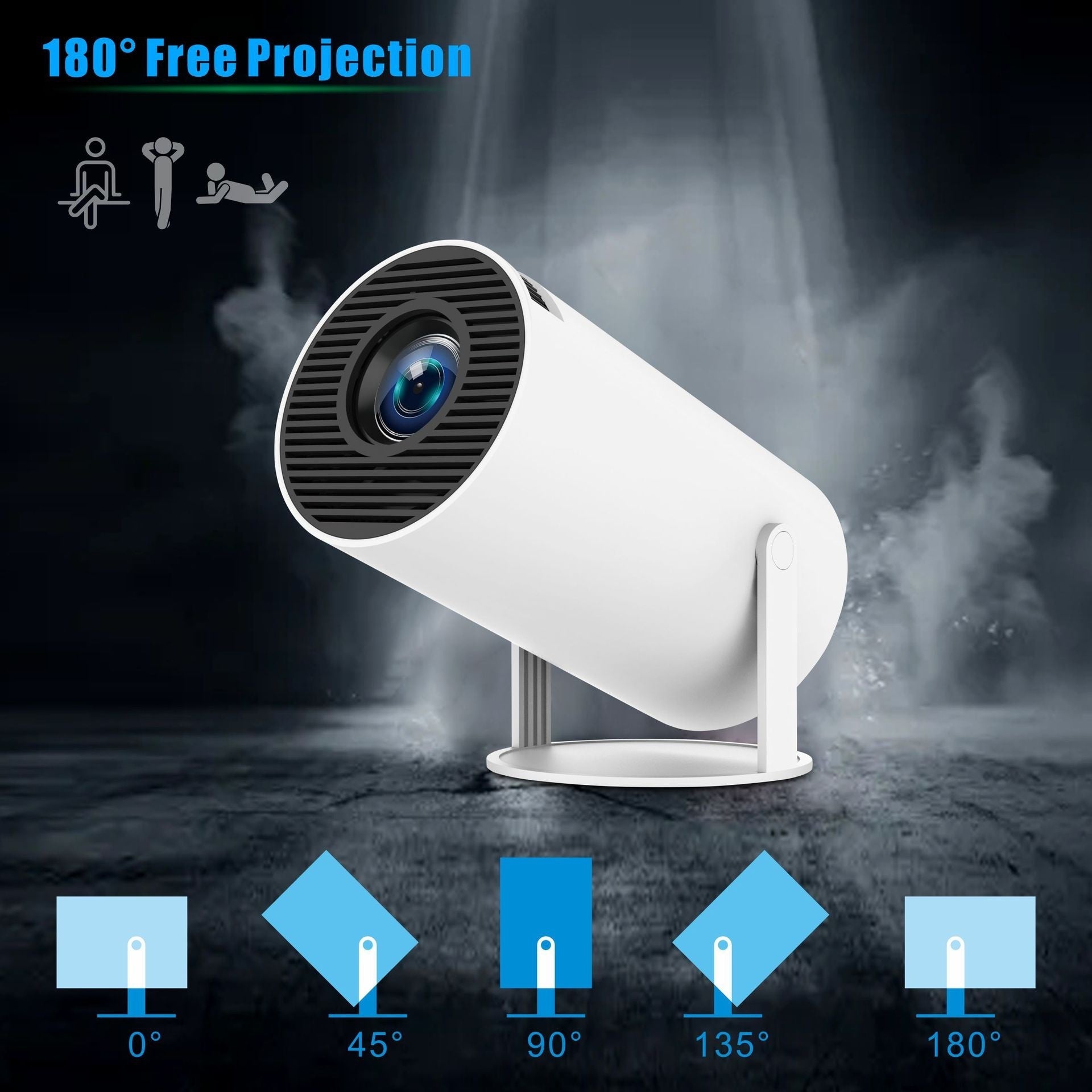 Ultra Fast Wireless Bluetooth and WiFi Enable Dual Band HY300 Pro Projector
