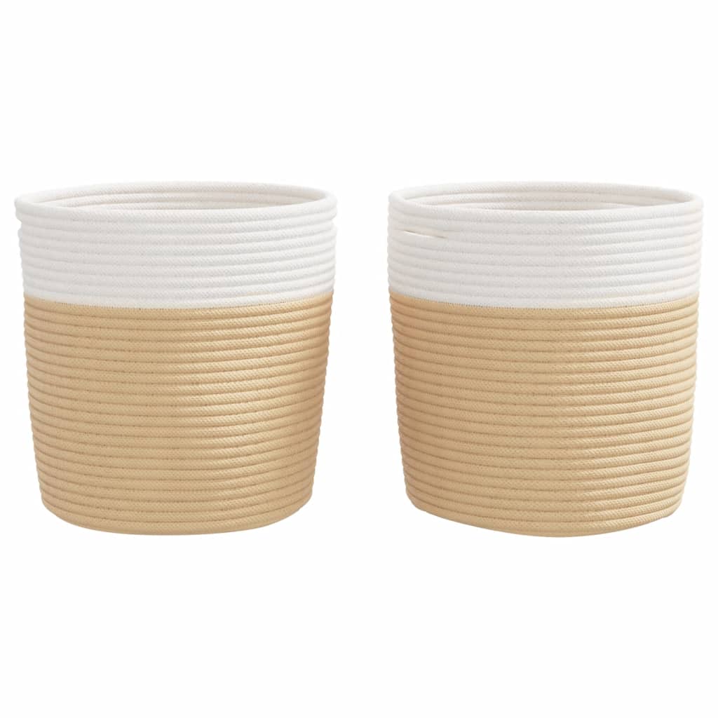 2-Piece Cotton Storage Baskets