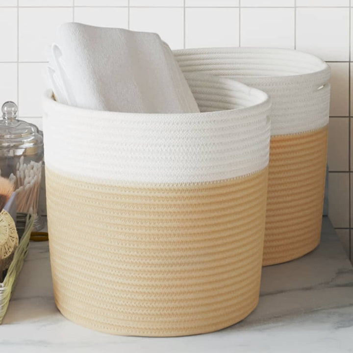 2-Piece Cotton Storage Baskets