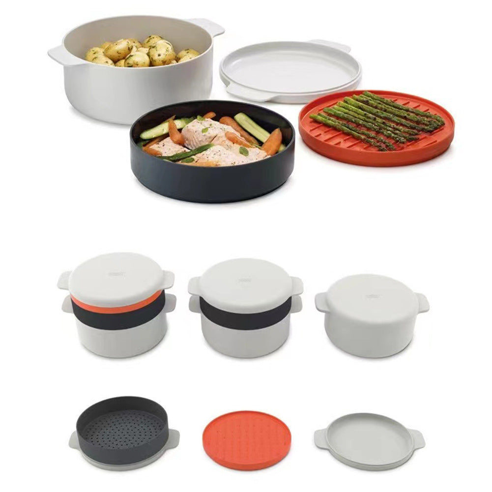 Premium Food Grade Multi Layer Microwave Steamer Bowl for Daily Use
