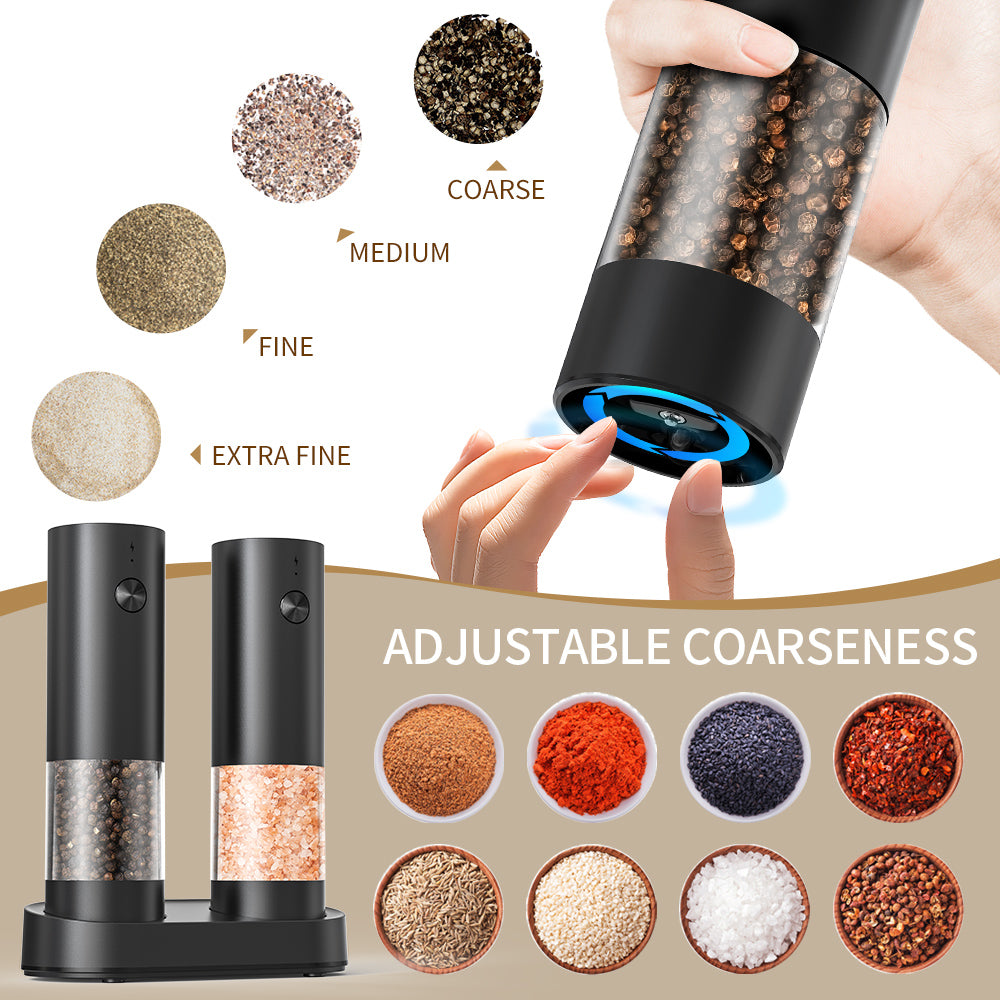 Rechargeable Electric Salt & Pepper Grinder Set