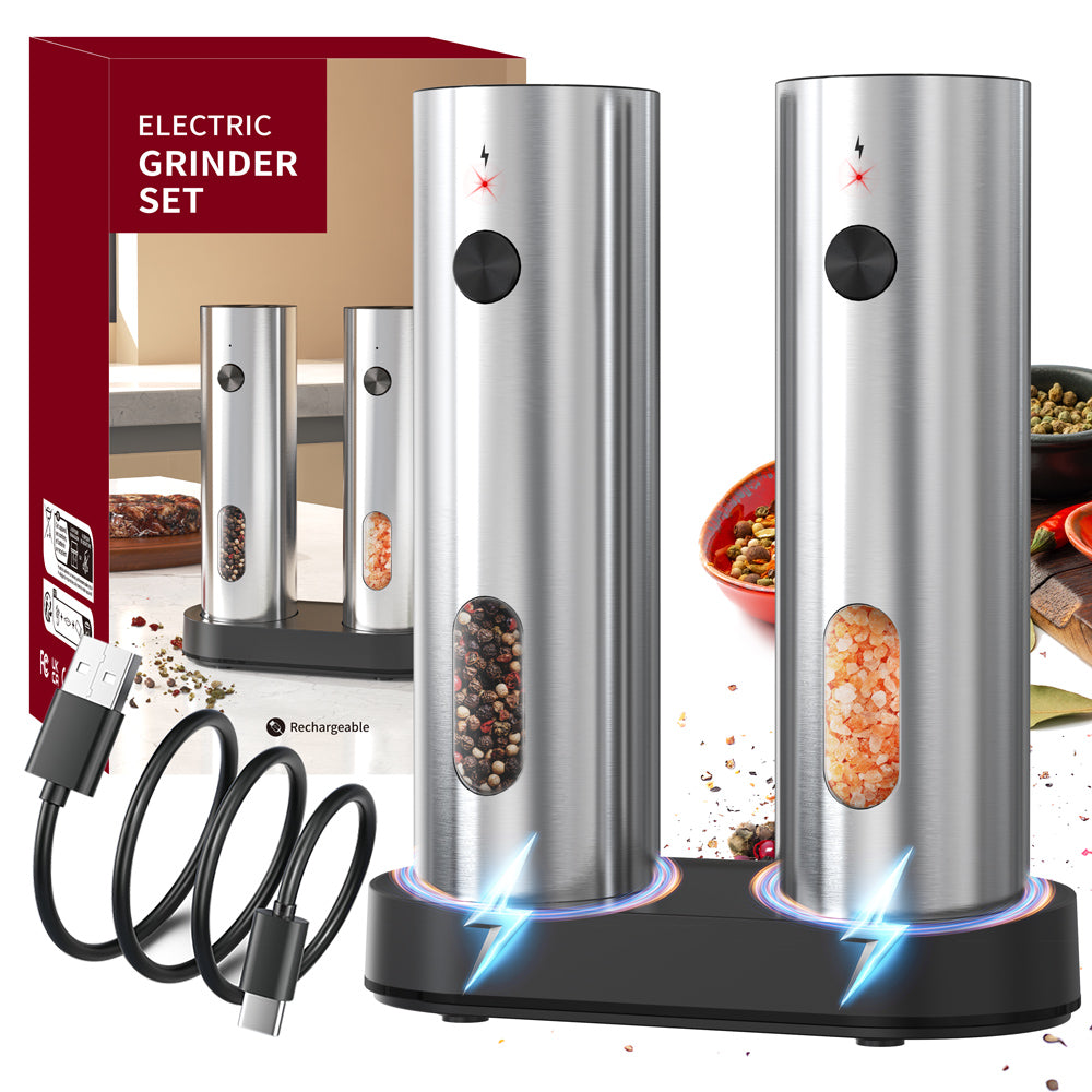 2-in-1 Electric Salt & Pepper Grinder Mill