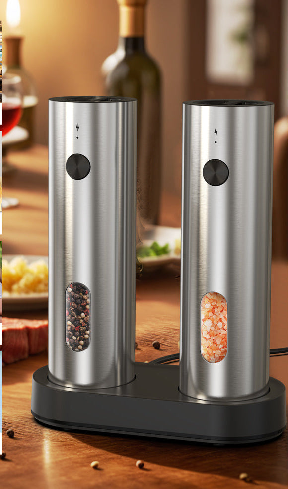 2-in-1 Electric Salt & Pepper Grinder Mill