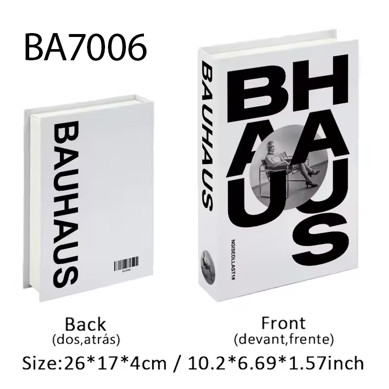 Aesthetic Lounge Fake Bauhaus Cover Storage Vintage Books for Decorating