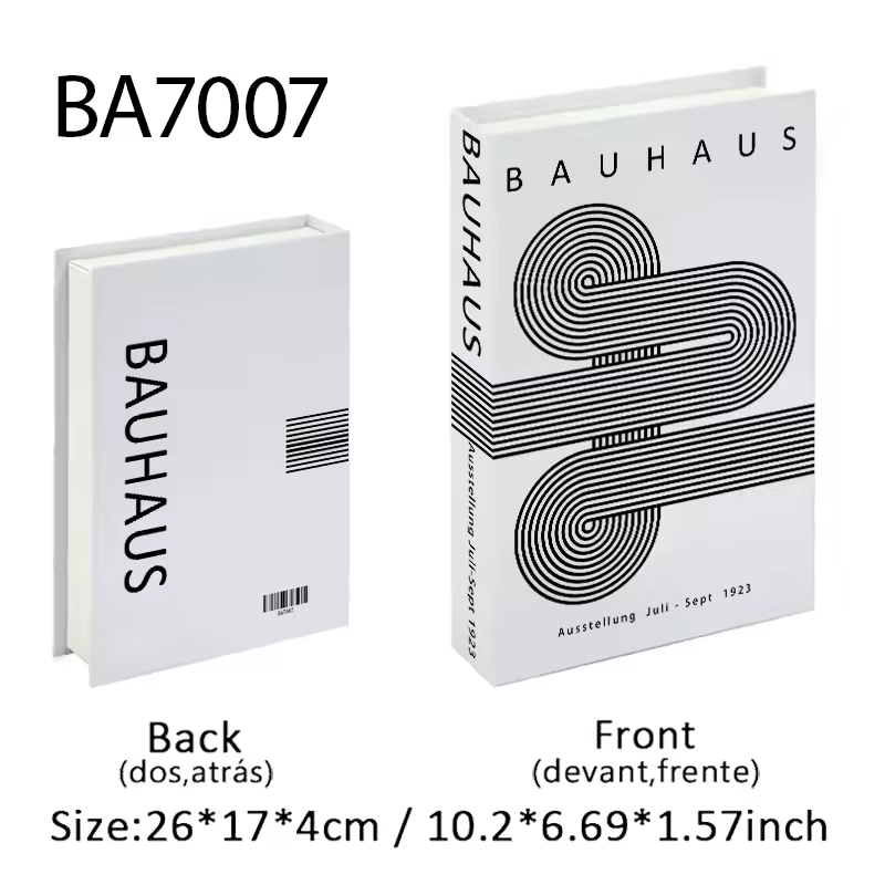 Aesthetic Lounge Fake Bauhaus Cover Storage Vintage Books for Decorating