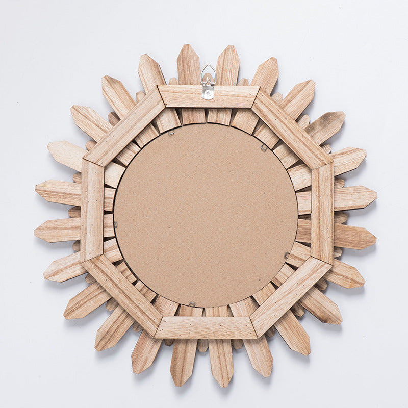 European Solid Wood Hanging Mirror