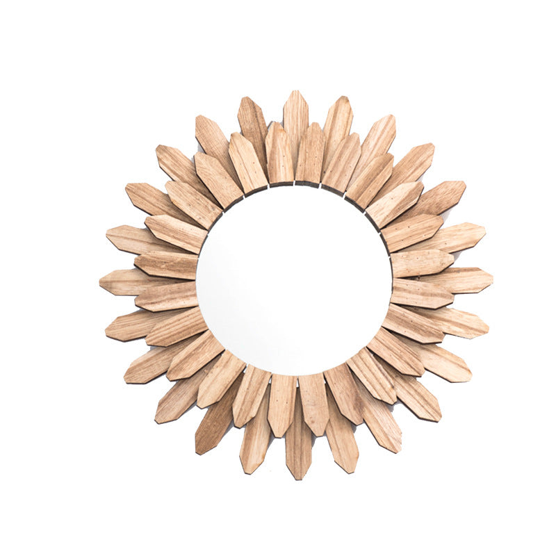 European Solid Wood Hanging Mirror