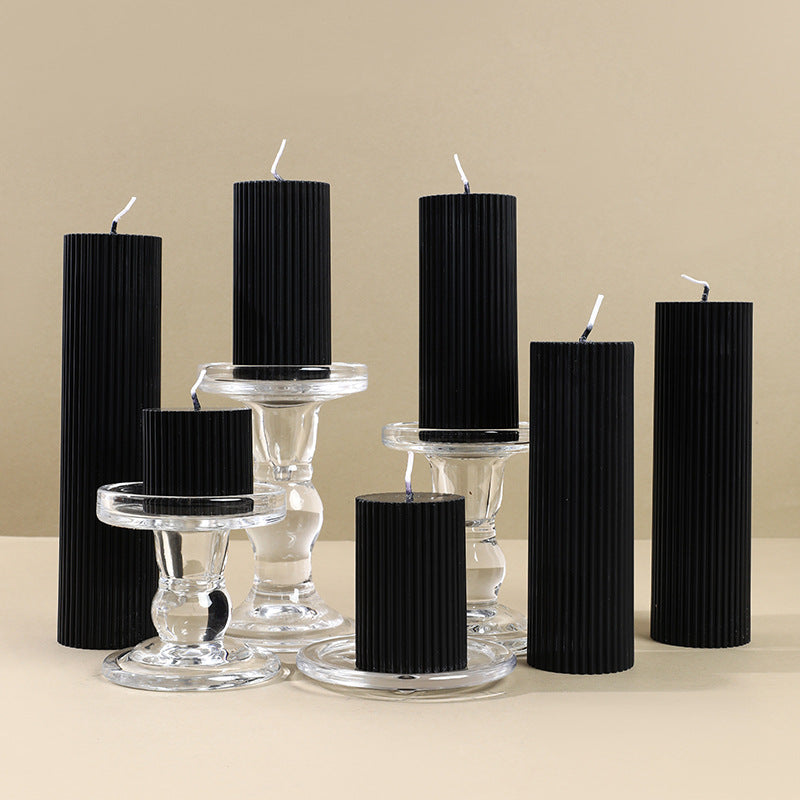 Premium Quality Handmade Aromatherapy Black Soy Cylinder Decorative Candles
