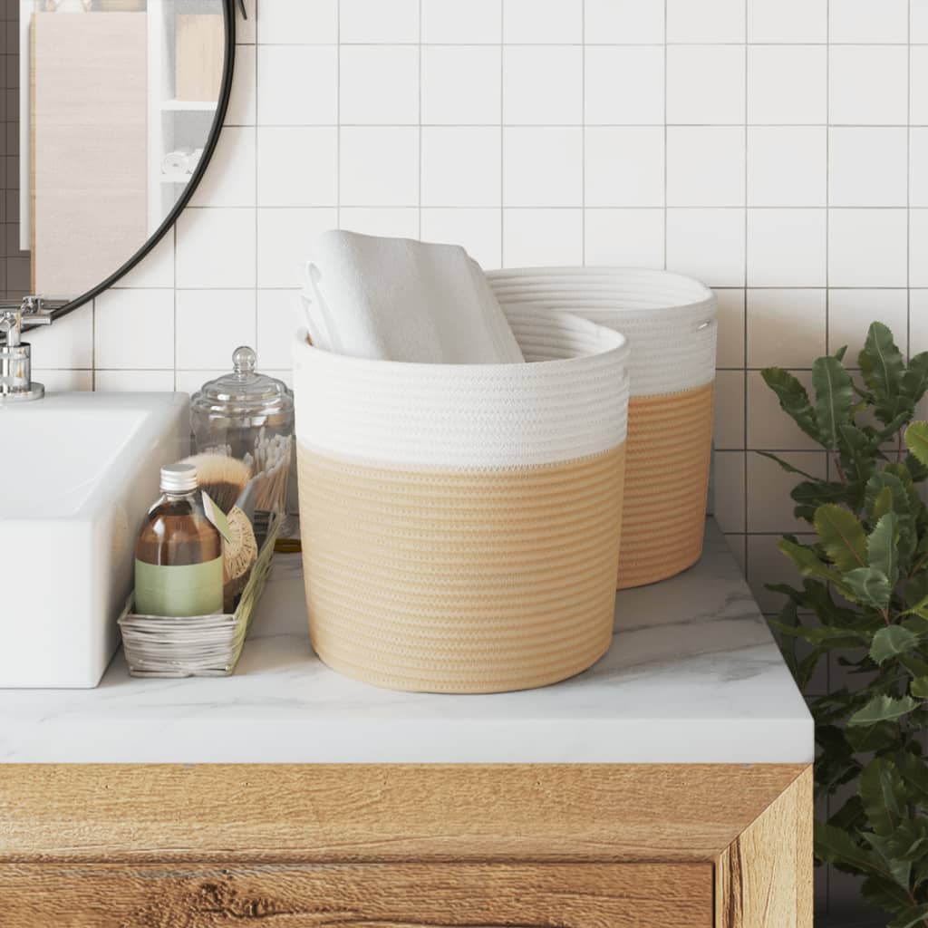 2-Piece Cotton Storage Baskets