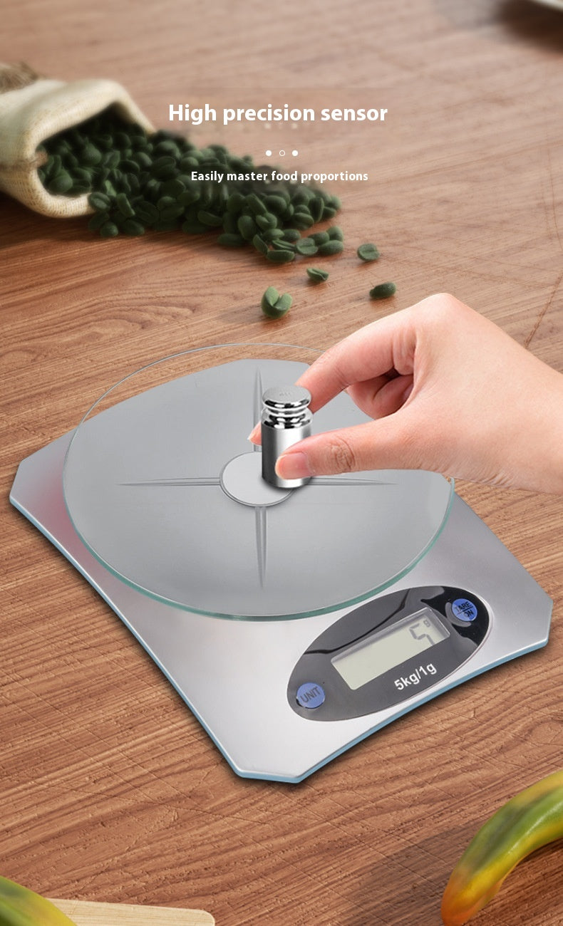 Tempered Glass Metallic Accurate LED Display Digital Food Scale for Weighing Food Items