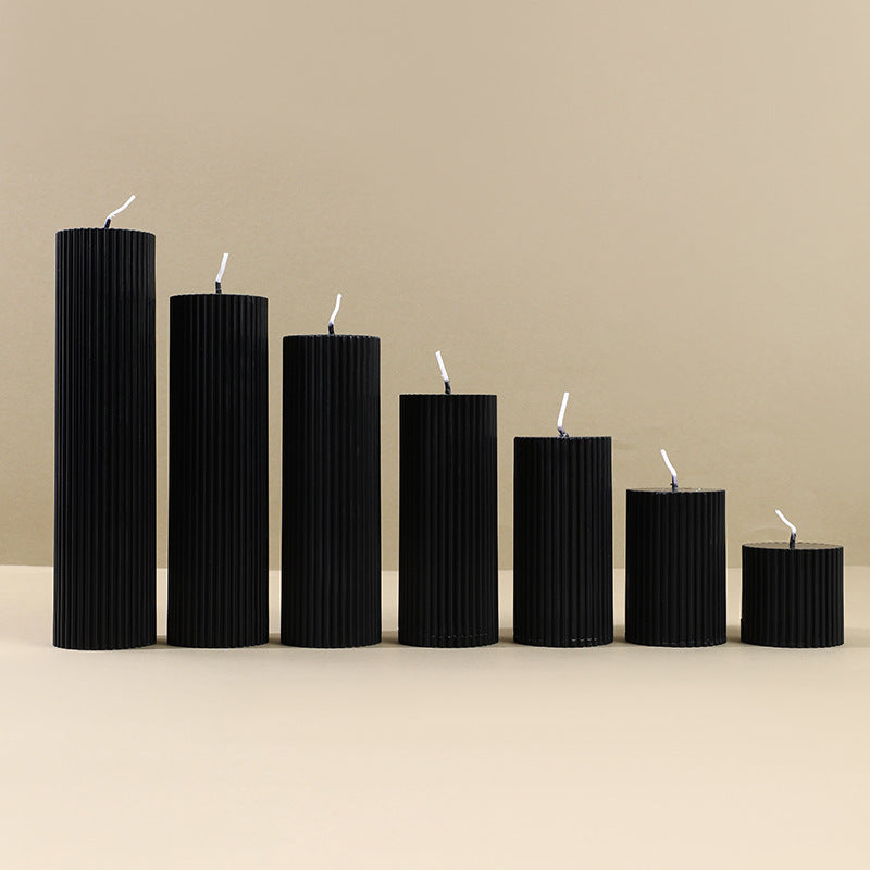 Premium Quality Handmade Aromatherapy Black Soy Cylinder Decorative Candles