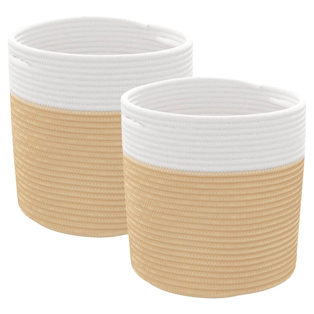2-Piece Cotton Storage Baskets