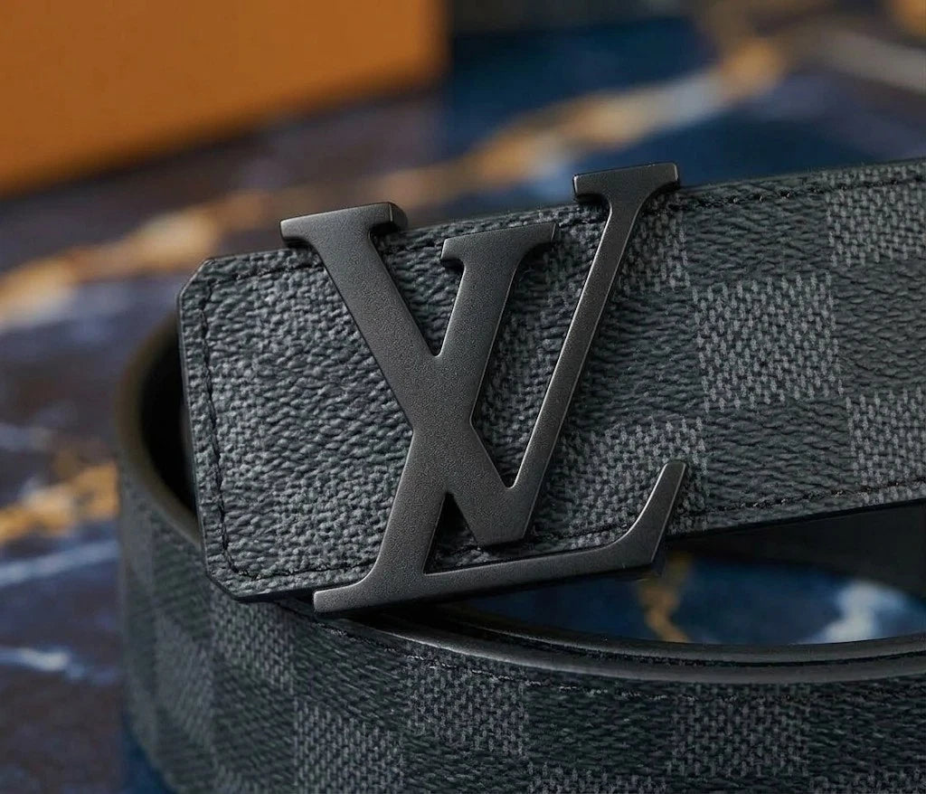 Louis Vuitton LV Initiales 40mm Belt – Damier Cobalt – Matte Black – M/L